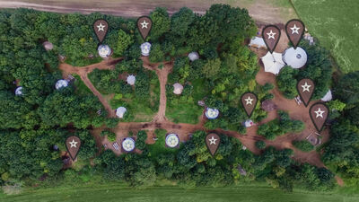 Plush Tents Glamping 3 Acre Woodland Yurt Village With 19 Luxury Yurts And 3 Retro Airstream Caravans 0