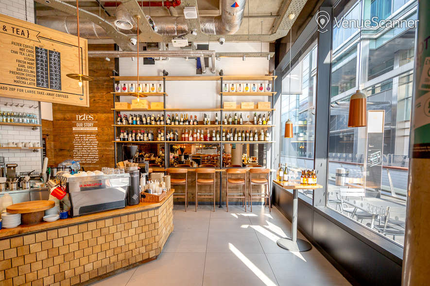 Hire Notes Coffee Roasters & Bars - Canary Wharf Full Venue W/ Outdoor Space 7